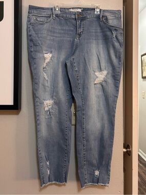 torrid light blue distressed boyfriend jeans